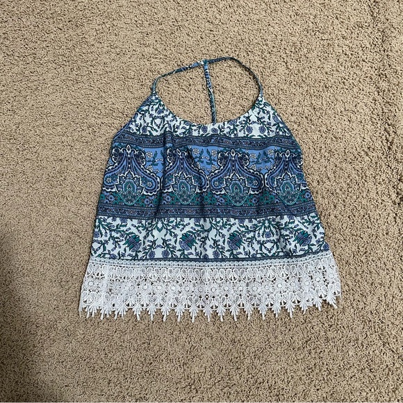 🦋 (Make an Offer!) • PacSun {LA Hearts} High Neck Open Back Cami - Picture 1 of 4